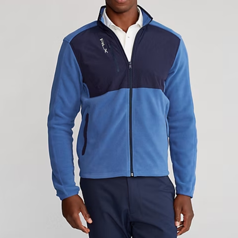 Ralph Lauren RLX Men's Hybrid Mockneck Fleece Full Zip Jacket XL